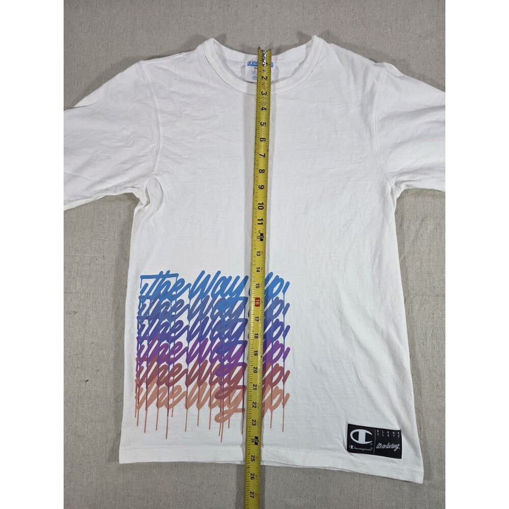 Champion The Way Up Graphic T-Shirt Men's Small White Short Sleeve Crew Neck - Picture 6 of 9